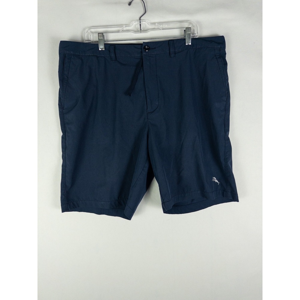 Tommy Bahama IslandActive Chino Shorts Mens 40 Navy Blue Performance Coastal Res